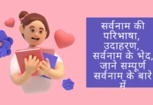 सर्वनाम (sarvanam in hindi): जानें सर्वनाम की सटीक परिभाषा तथा उदाहरण, सर्वनाम के 6 भेद एवं सम्पूर्ण सर्वनाम के बारे में सर्वनाम की परिभाषा, उदाहरण, सर्वनाम के 6 भेद, जाने सम्पूर्ण सर्वनाम के बारे में