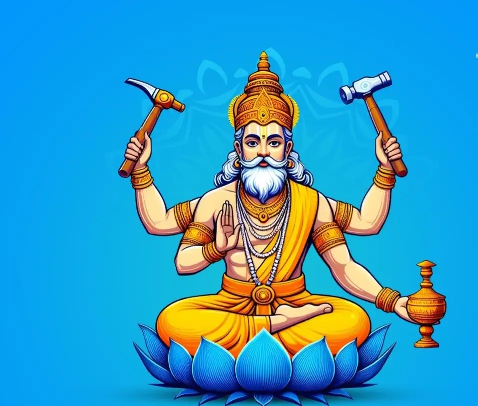 Vishwakarma Puja Kab Hai,2025 में विश्वकर्मा पूजा का शुभ मुहूर्त,भगवान विश्वकर्मा की उत्पति कैसे हुई:,विश्वकर्मा पूजा की तैयारी: Vishwakarma Puja Kab Hai
