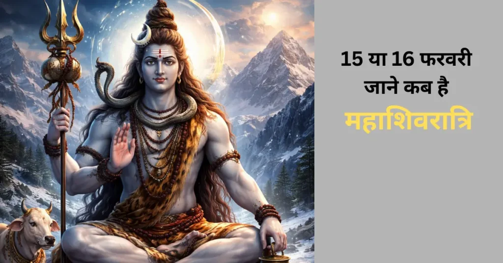 15 या 16 फरवरी जाने कब है महाशिवरात्रि,महाशिवरात्रि की पूजा का सही समय कब है?,महाशिवरात्रि की पूजा के लिए आवश्यक सामग्री लिस्ट:,महाशिवरात्रि की पूजा कैसे करे?,चार प्रहर में करे पूजा: 15 या 16 फरवरी जाने कब है महाशिवरात्रि