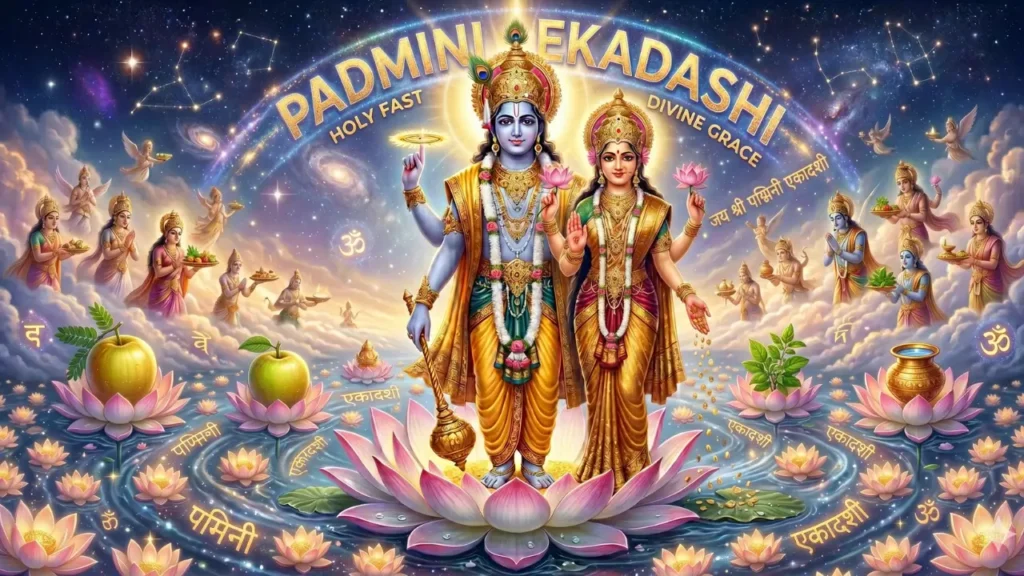 क्यों है पद्मिनी एकादशी बाकी सभी 24 एकादशियों से अधिक फलदायी,तीन साल में एक बार आने वाला महापर्व:,साक्षात भगवान विष्णु (पुरुषोत्तम) का आशीर्वाद:,राजा कार्तवीर्य अर्जुन का उदय: क्यों है पद्मिनी एकादशी बाकी सभी 24 एकादशियों से अधिक फलदायी